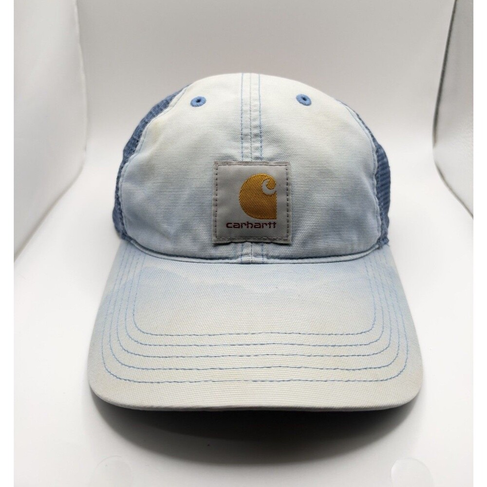 Carhartt Canvas Faded Blue Mesh-Back Trucker Adj. Hat